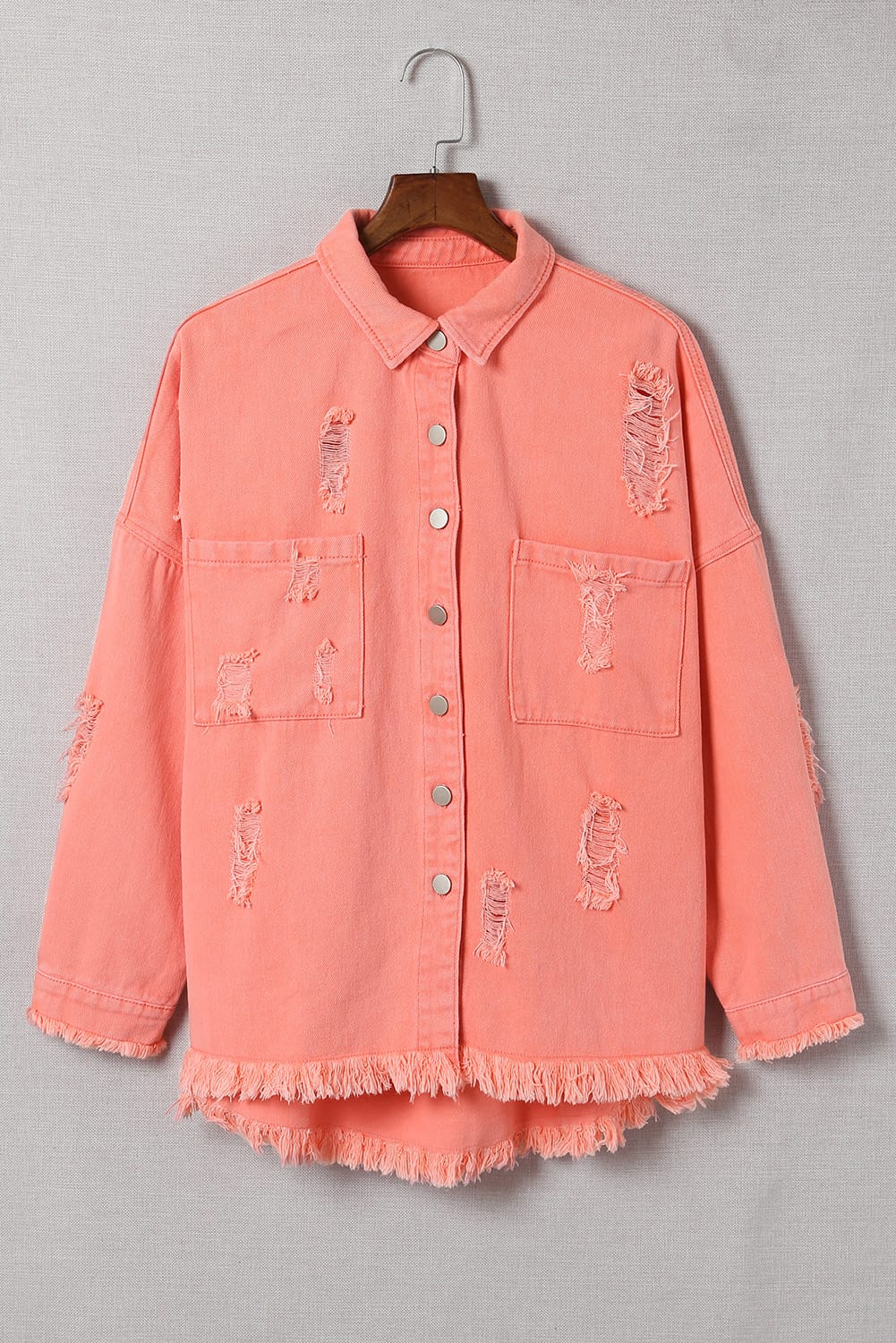 Street style denim jacket