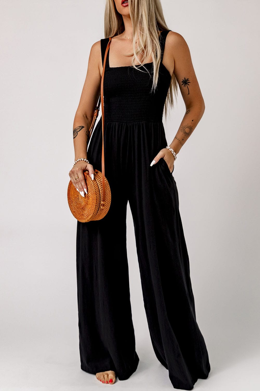 One piece black romper