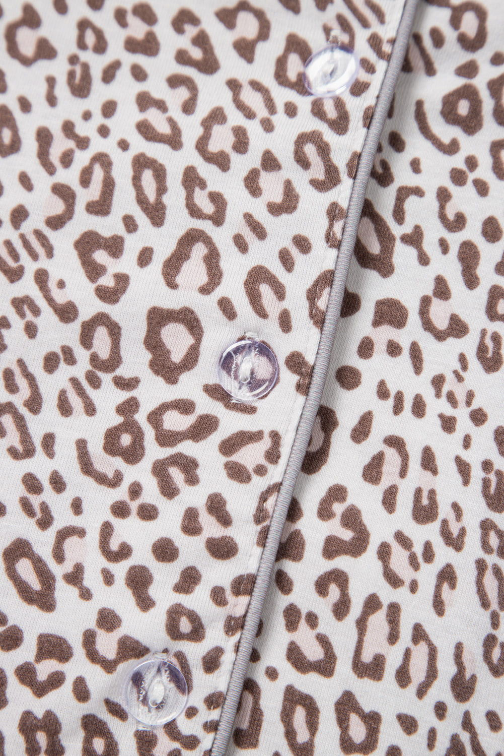 White Leopard Print Pajama Set – Long Sleeve & Pants for Valentine’s