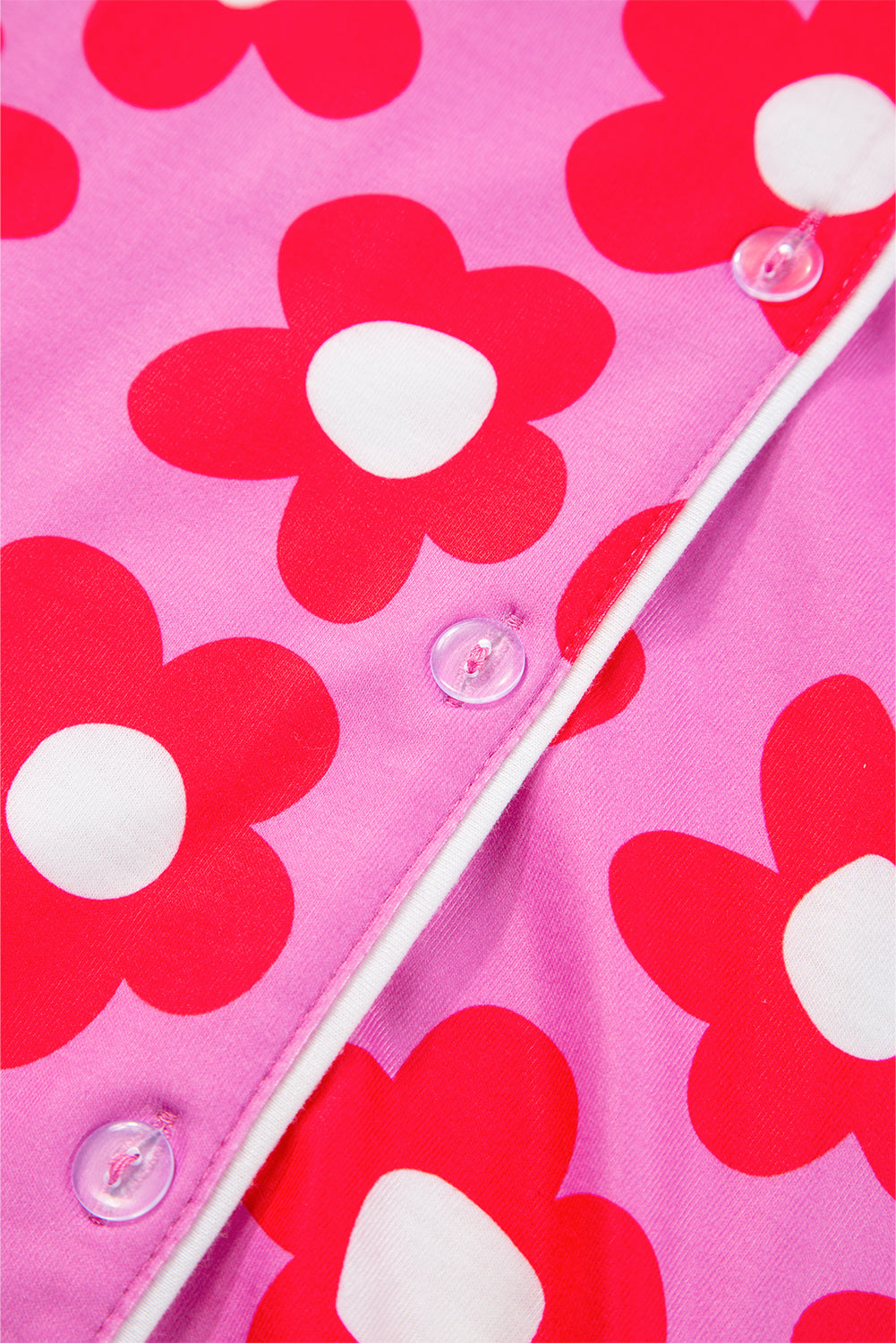 Flower Valentine’s Pajama Set – Short Sleeve Shirt & Comfortable Fit