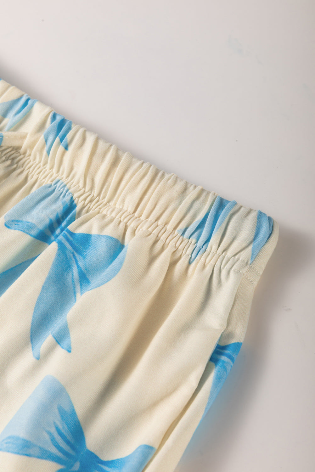 Yellow Bow Print Valentine’s Pajama Set – Short Sleeve Shirt & Shorts