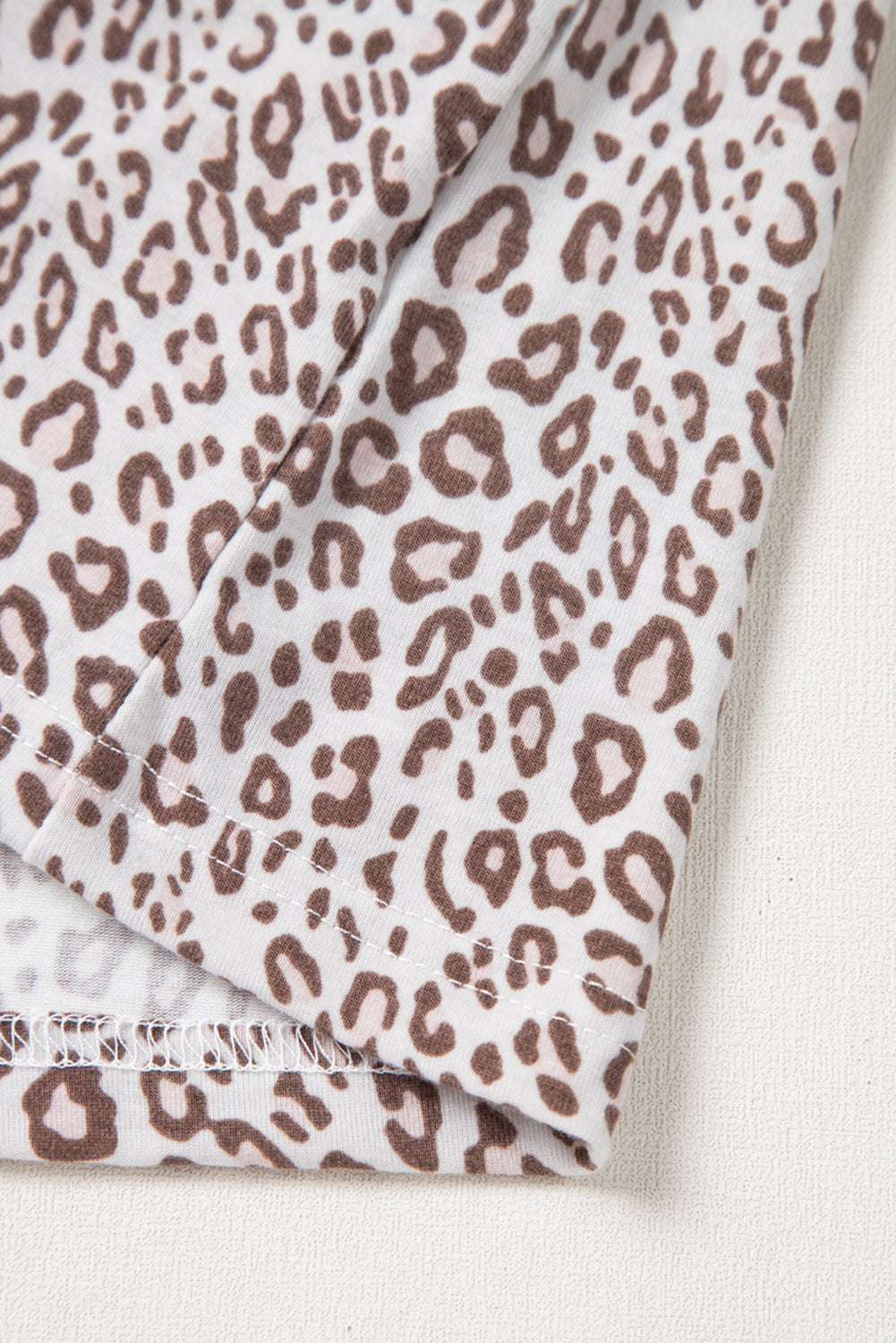 White Leopard Print Pajama Set – Long Sleeve & Pants for Valentine’s