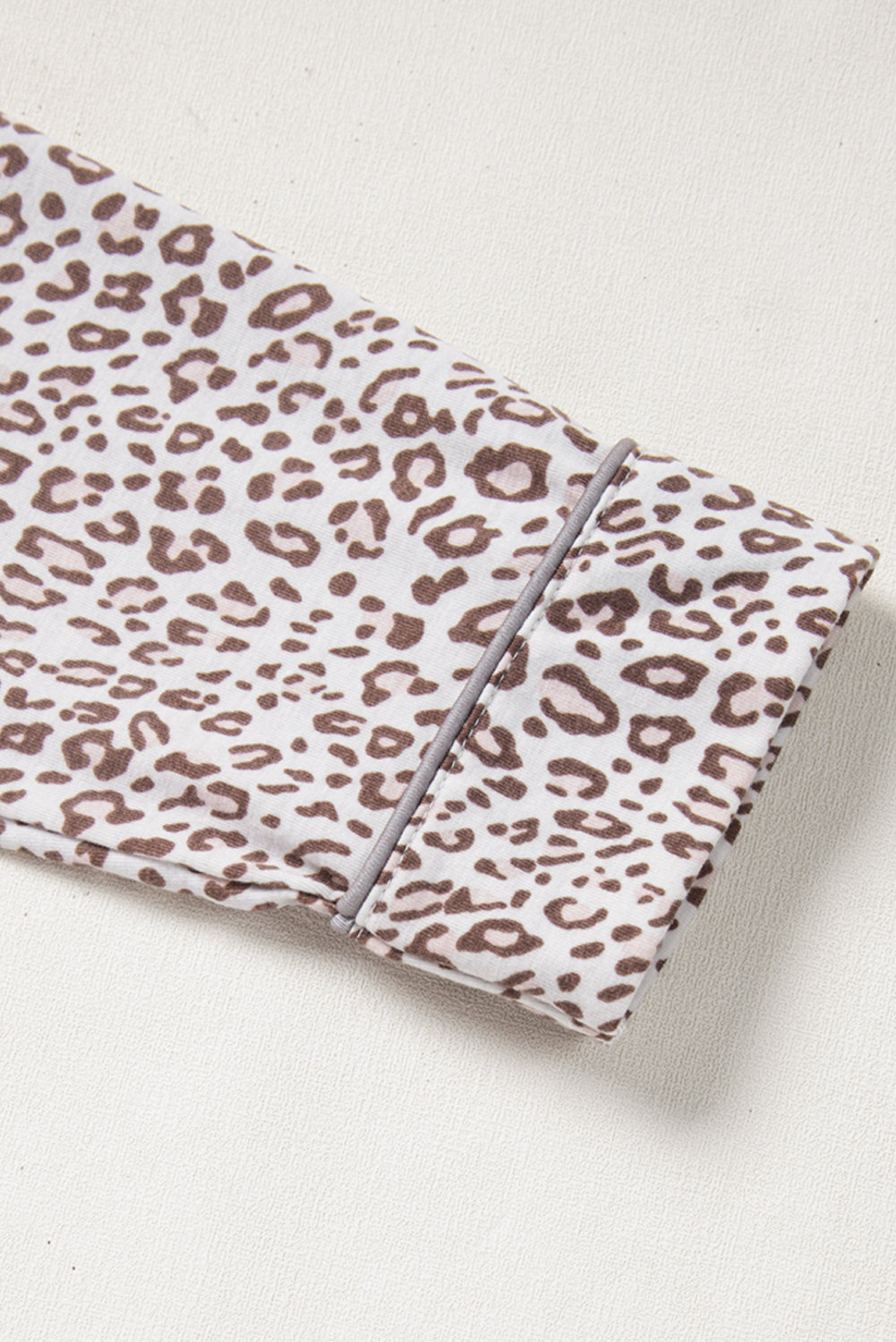 White Leopard Print Pajama Set – Long Sleeve & Pants for Valentine’s