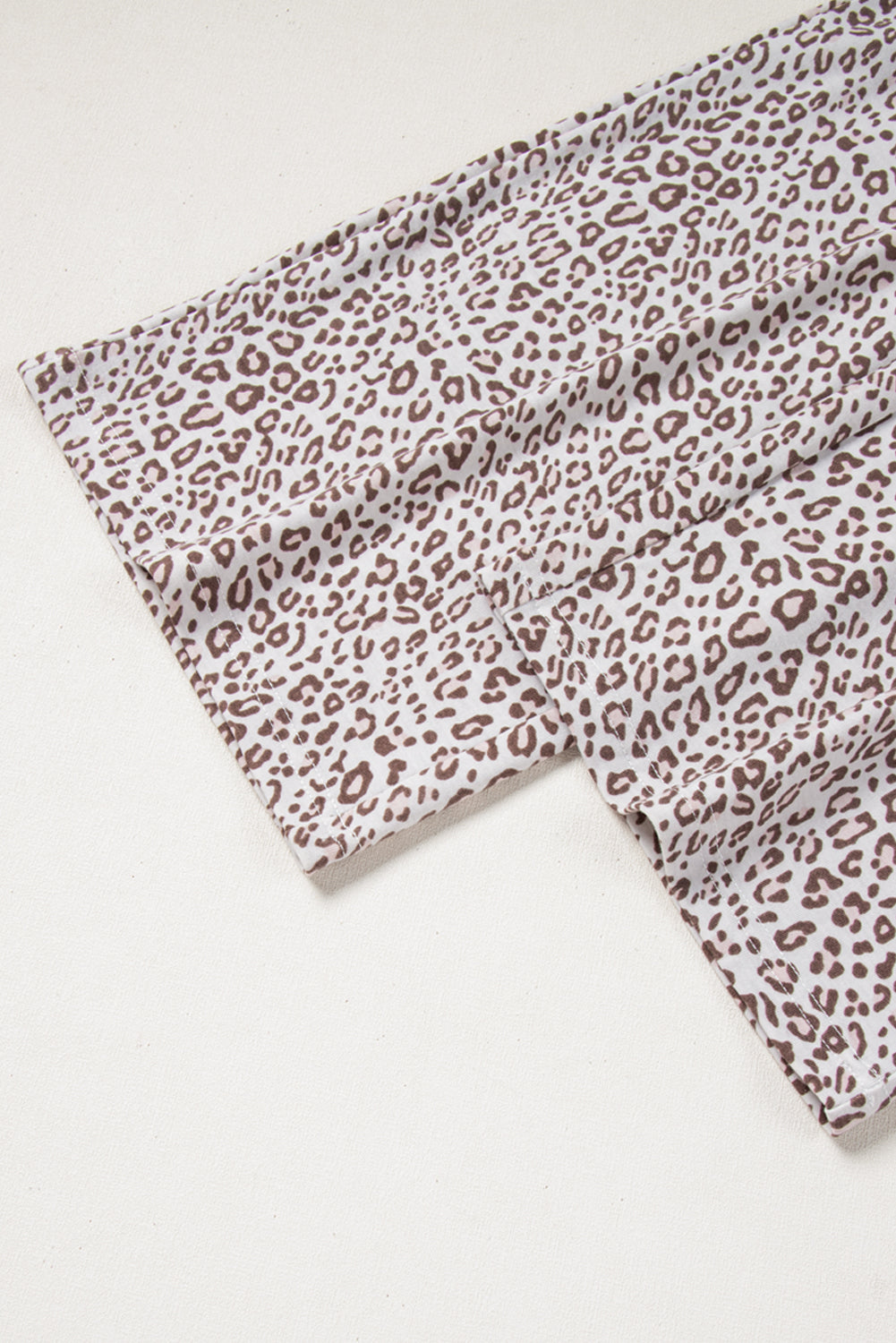 White Leopard Print Pajama Set – Long Sleeve & Pants for Valentine’s