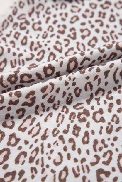 White Leopard Print Pajama Set – Long Sleeve & Pants for Valentine’s