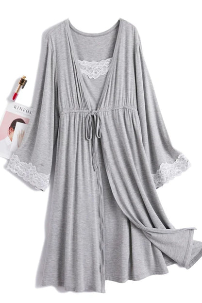 2Pcs Maternity Nursing Pajamas Set – Pregnancy Sleepwear for Moms