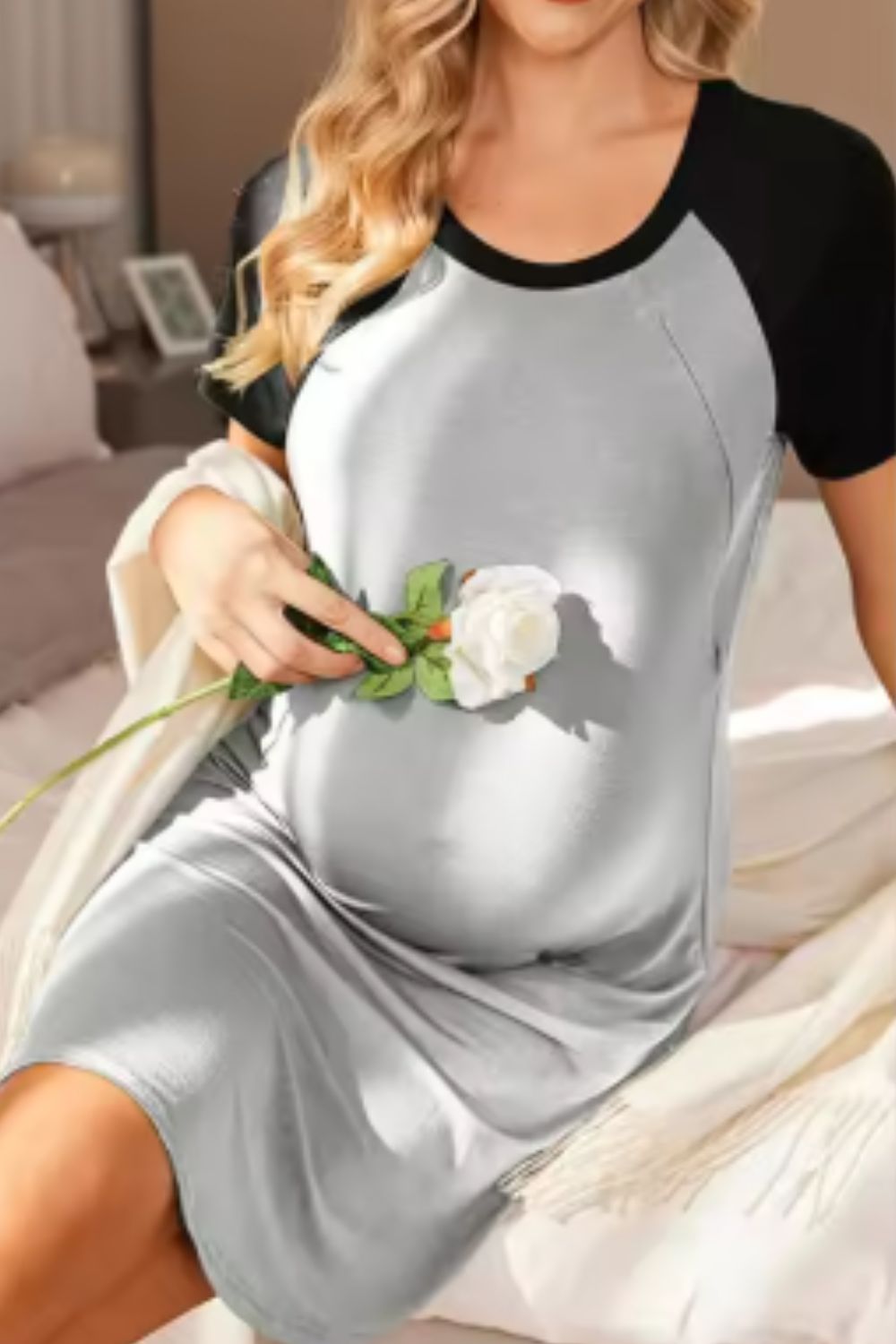 Miranda 3 in 1 Maternity Nursing Gown - with Zipper Access