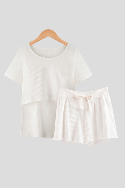 Starla Maternity Cotton Pajamas – Soft Nursing Sleepwear