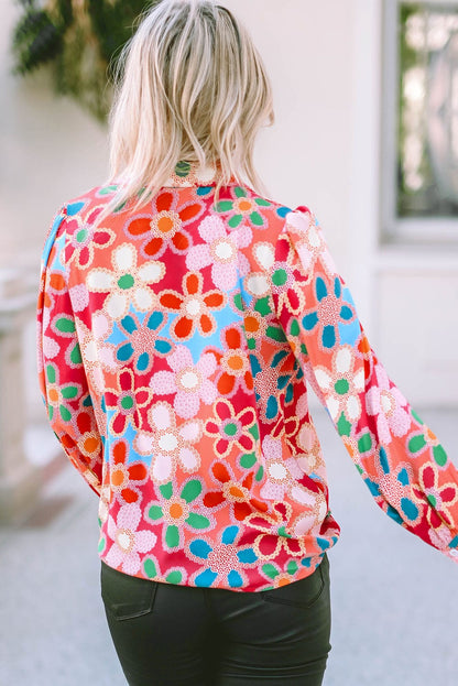 Loose fit floral blouse