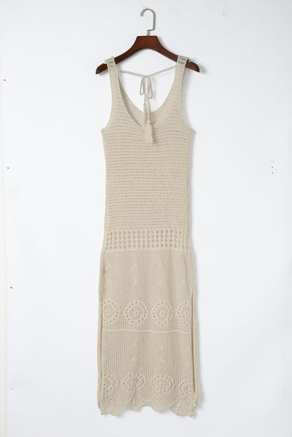 White crochet beach dress

