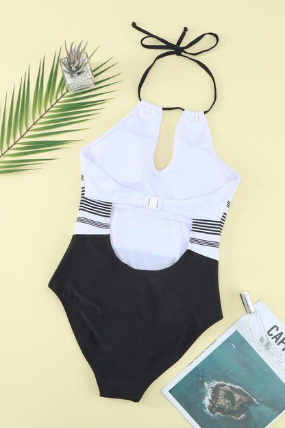 black and white swimsuit

