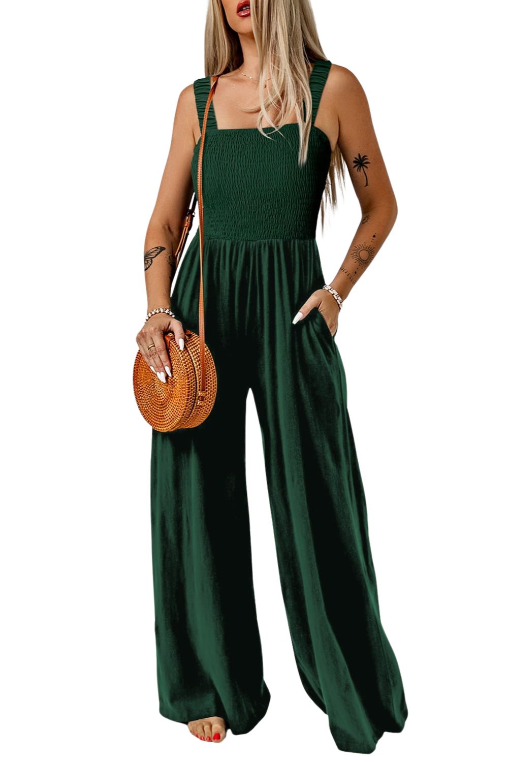 Layla Wide-Leg Jumpsuit | Summer Romper with Pockets