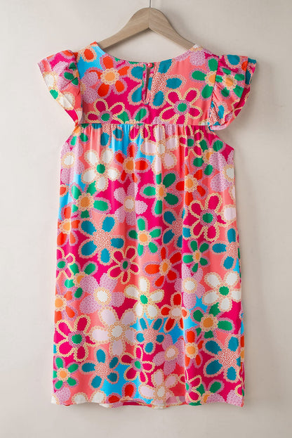 Cap sleeve floral dress

