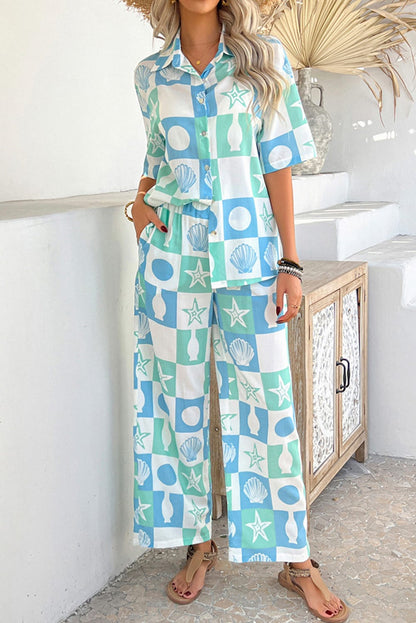 Coastal print outfit for women