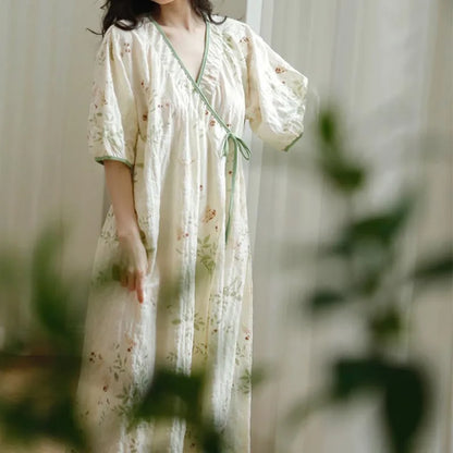 Juliene Maternity Nursing Nightgown – Short Sleeve Dress