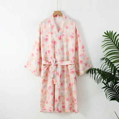 Doris Women’s Bamboo Fiber Bathrobe – Loungewear for Spring & Summer