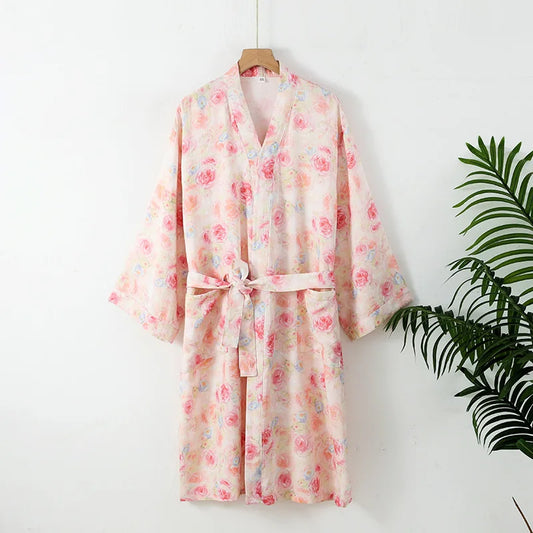 Doris Women’s Bamboo Fiber Bathrobe – Loungewear for Spring & Summer