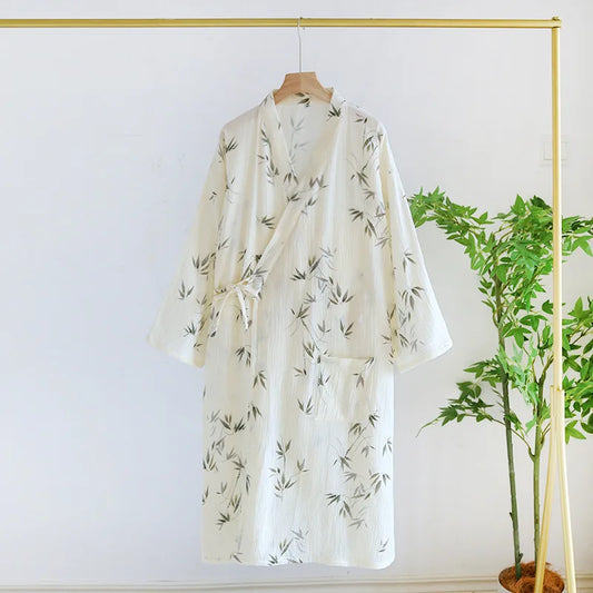 Andrina Women’s Cotton Bamboo Robe – Lightweight Bathrobe