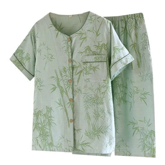 Maliyah Cotton Women’s Pajama Set – Summer Bamboo loungewear