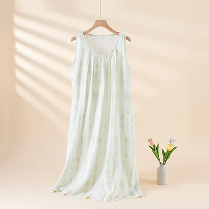 Clara Women’s Bamboo Fiber Sleepwear – Sleeveless Tank Top & Long Skirt Set