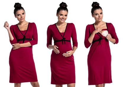 Aurelia Women’s Maternity Nightgown – Cozy Pregnancy Pajamas