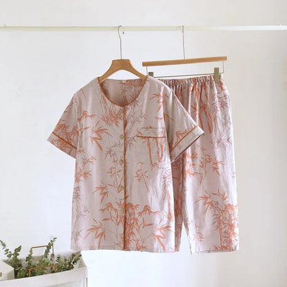 Maliyah Cotton Women’s Pajama Set – Summer Bamboo loungewear