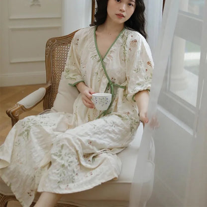 Juliene Maternity Nursing Nightgown – Short Sleeve Dress