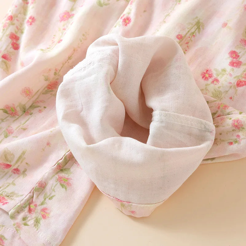 Celestia Bamboo Cotton Floral Pajama Set – Long Sleeve & Pants