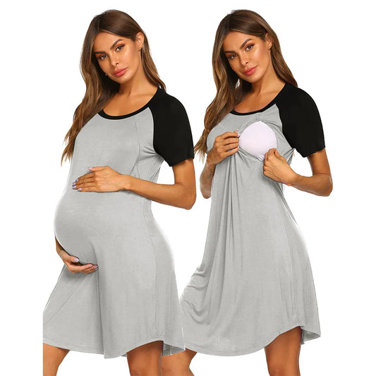 Miranda 3 in 1 Maternity Nursing Gown - with Zipper Access