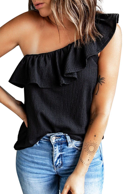 Stylish one shoulder shirt

