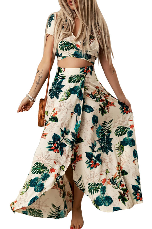 Flowy floral skirt set

