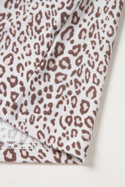 White Leopard Print Pajama Set – Long Sleeve & Pants for Valentine’s