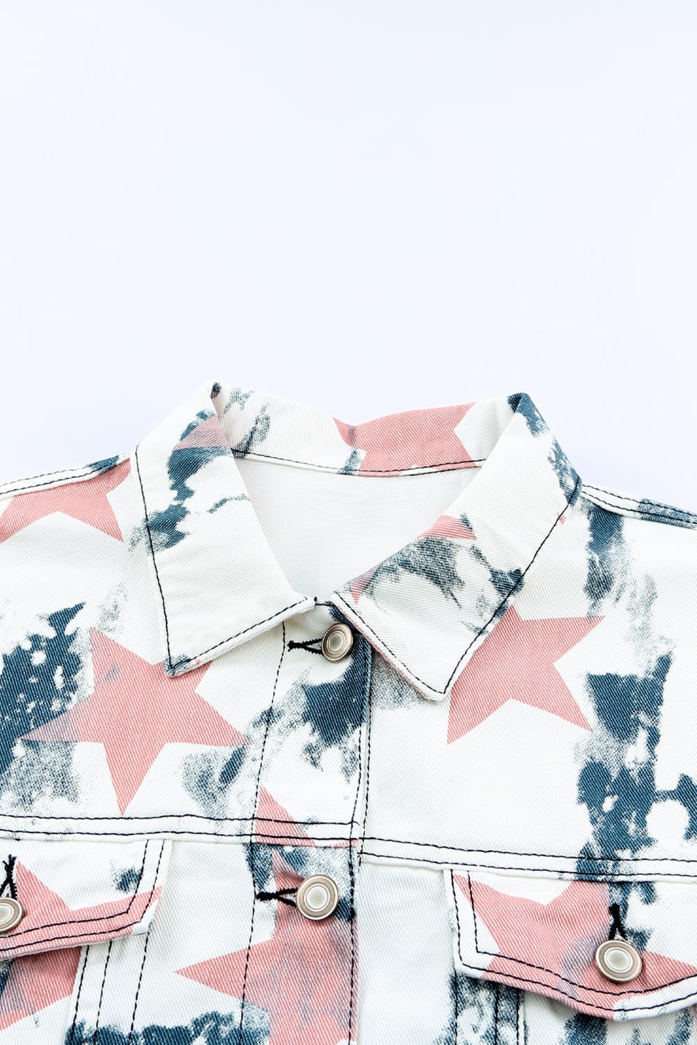 printed denim jacket women

